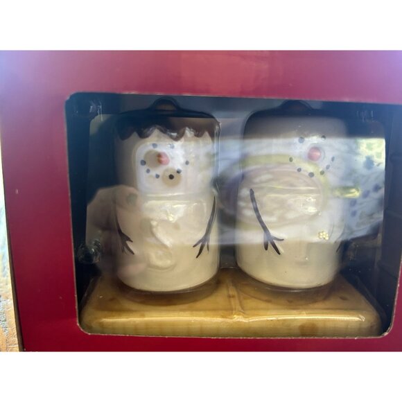 Magenta Home Snowman Canister Mug Salt & Pepper Shaker Set - Picture 4 of 15